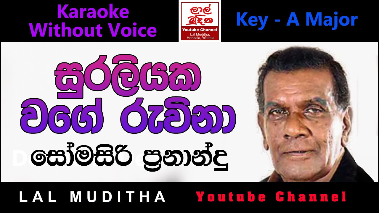 Suraliyaka Wage Ruvina Somasiri Fernando  Karaoke Song Without Voice
