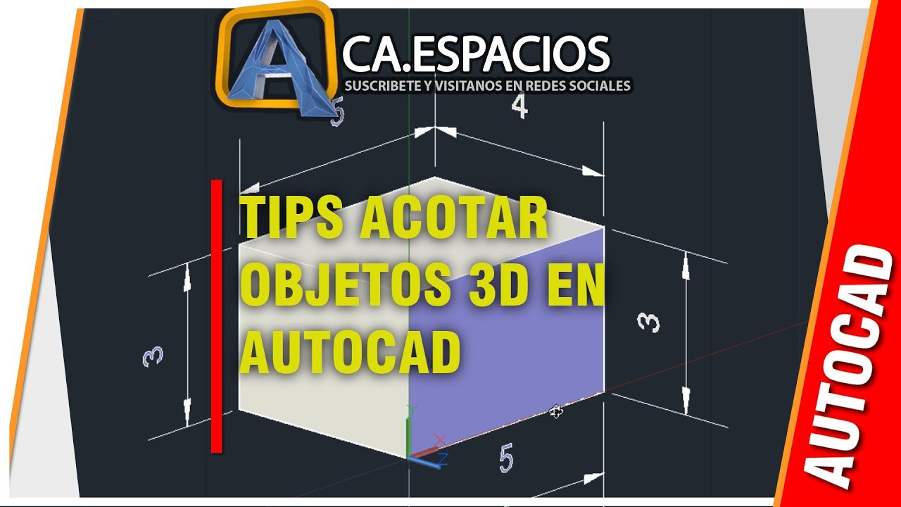 TIPS como ACOTAR en AUTOCAD 3D | ACOTAR en 3D autocad | ACOTAR EN AUTOCAD