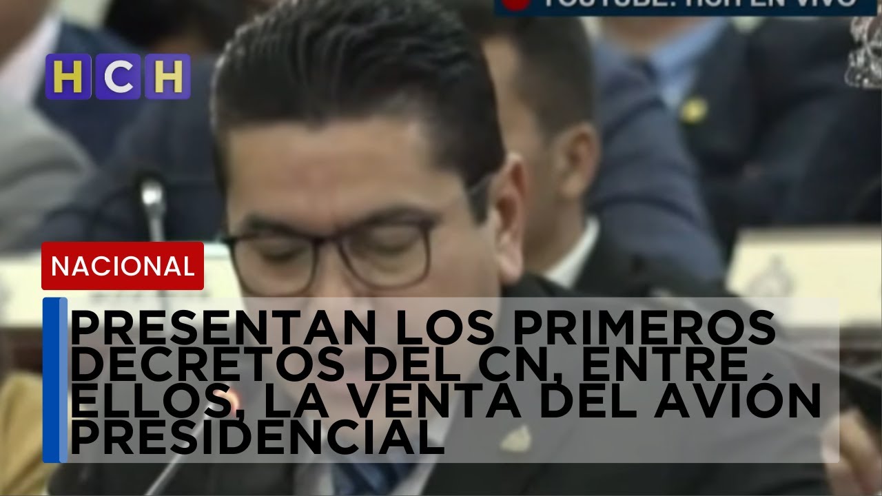 Presentan los primeros decretos del CN, entre ellos, la venta del avión presidencial