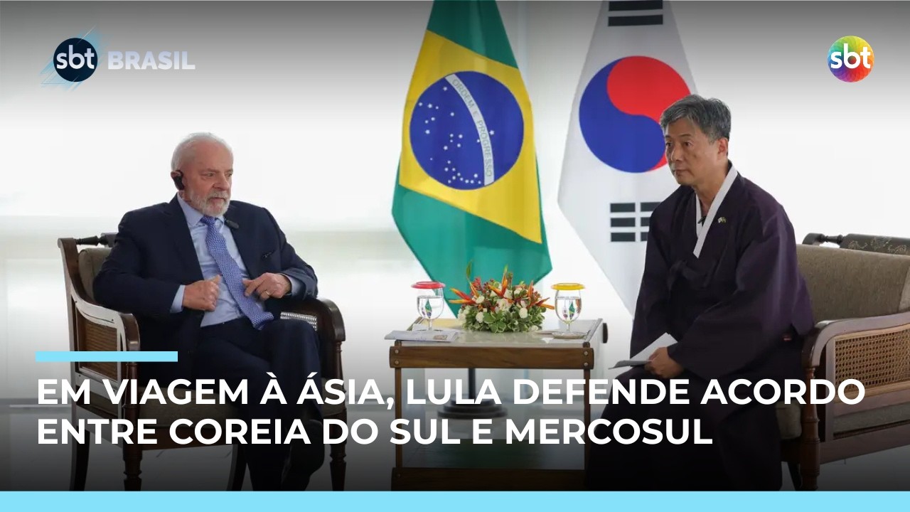 Na Ásia, Lula critica “guerra comercial” e defende acordo entre Coreia do Sul e Mercosul |#SBTBrasil