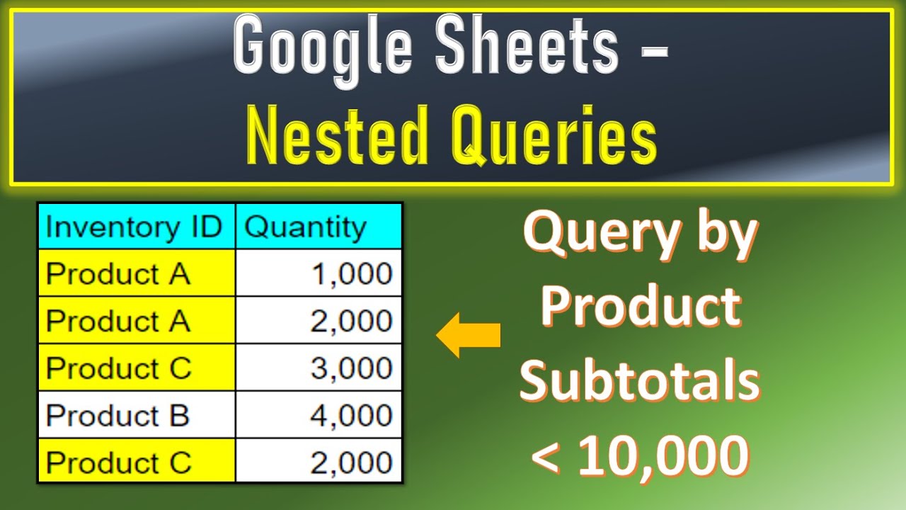 Google Sheets Nested Query
