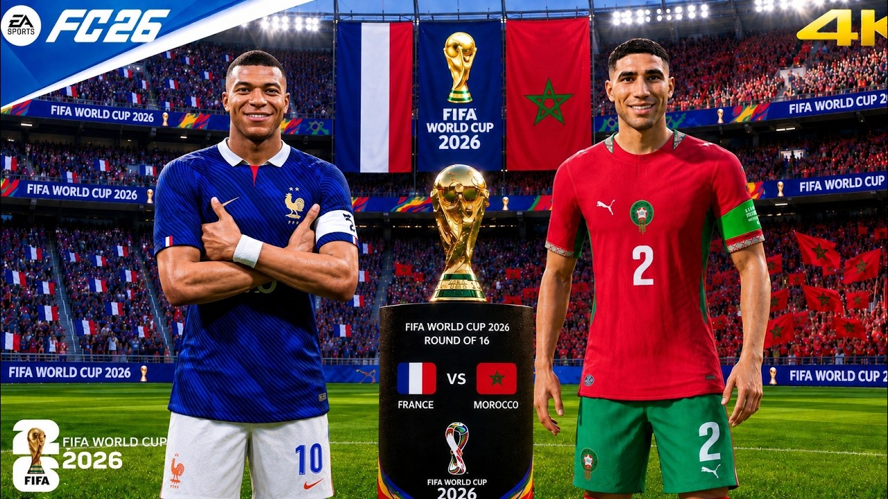 FC 26 | Франция &mdash; Марокко | Чемпионат мира по футболу FIFA 2026&trade; Четвертьфинал | 4K Ultra HD Гейм...
