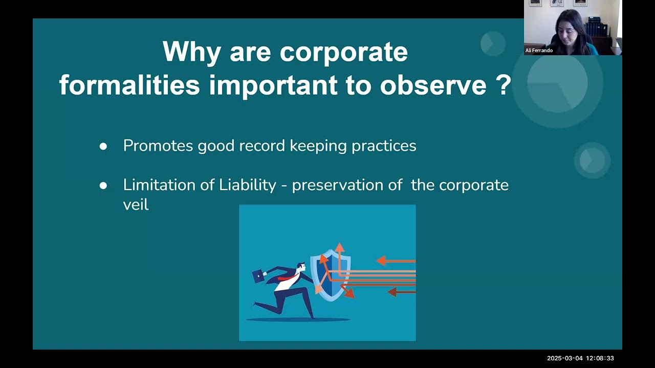 The Curious Corporation of Benjamin Button: Corporate Formalities, Compliance & Succession Planning