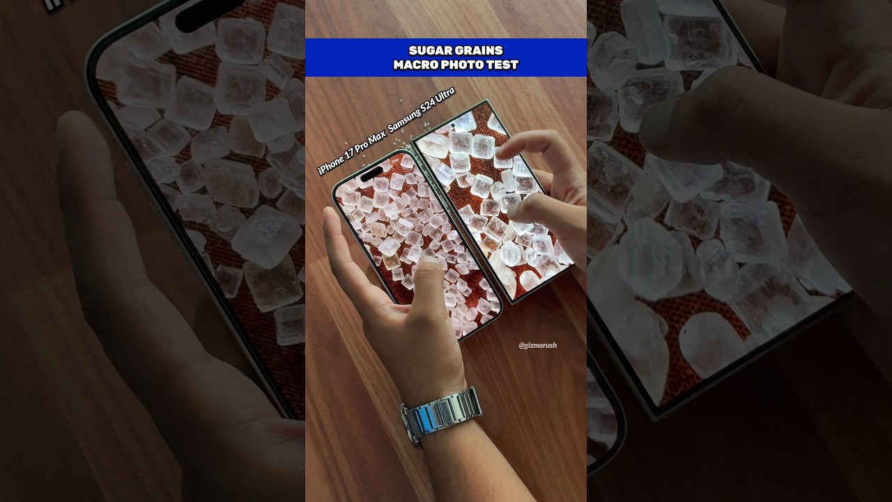 Тест макросъемки iPhone 17 Pro Max против Samsung Galaxy S24 Ultra