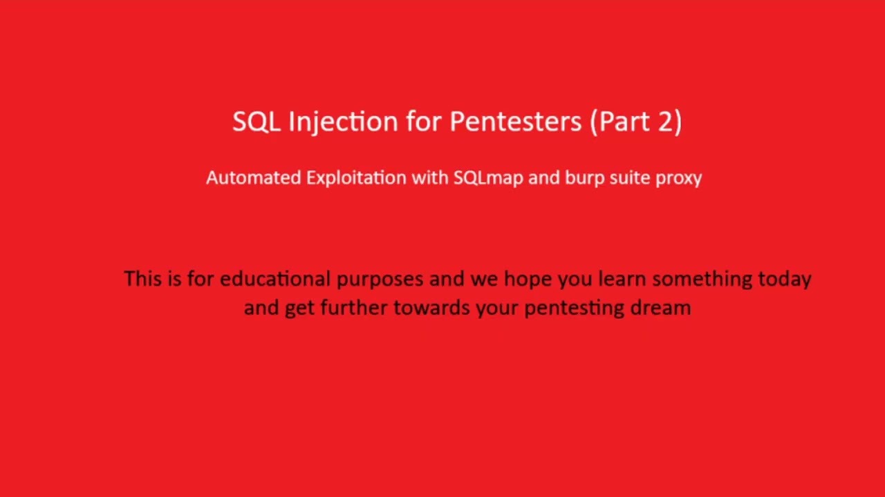 Basic SQL Injection Walkthrough | Learn SQLi for Pentesting | Manual & Automated SQL Injection