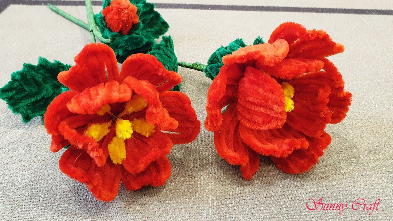 How to Make Peony Flower with Pipe Cleaners| DIY Pipe Cleaner Crafts Idea