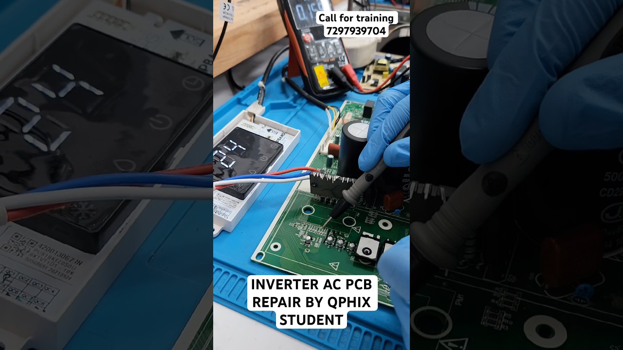 Voltas Inverter Ac PCB repair by qphix student in practical class| whatsapp for training 7297939704
