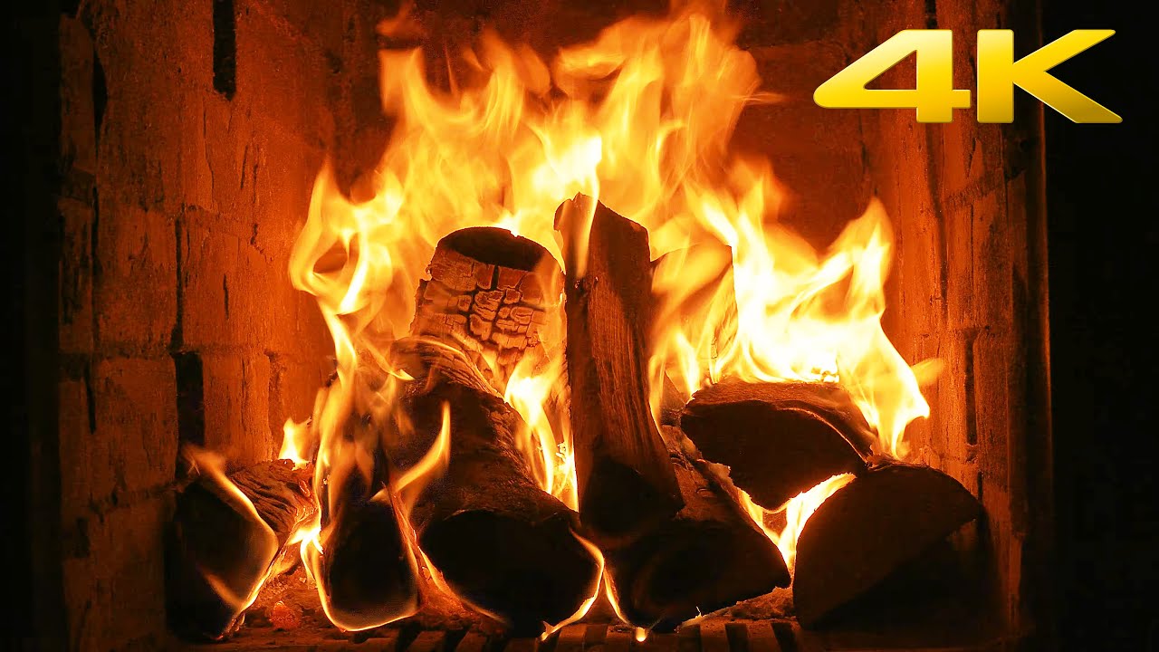 🔥 Лучший камин с треском огня БЕЗ МУЗЫКИ (10 ЧАСОВ) Крупный план (Fireplace 4K)