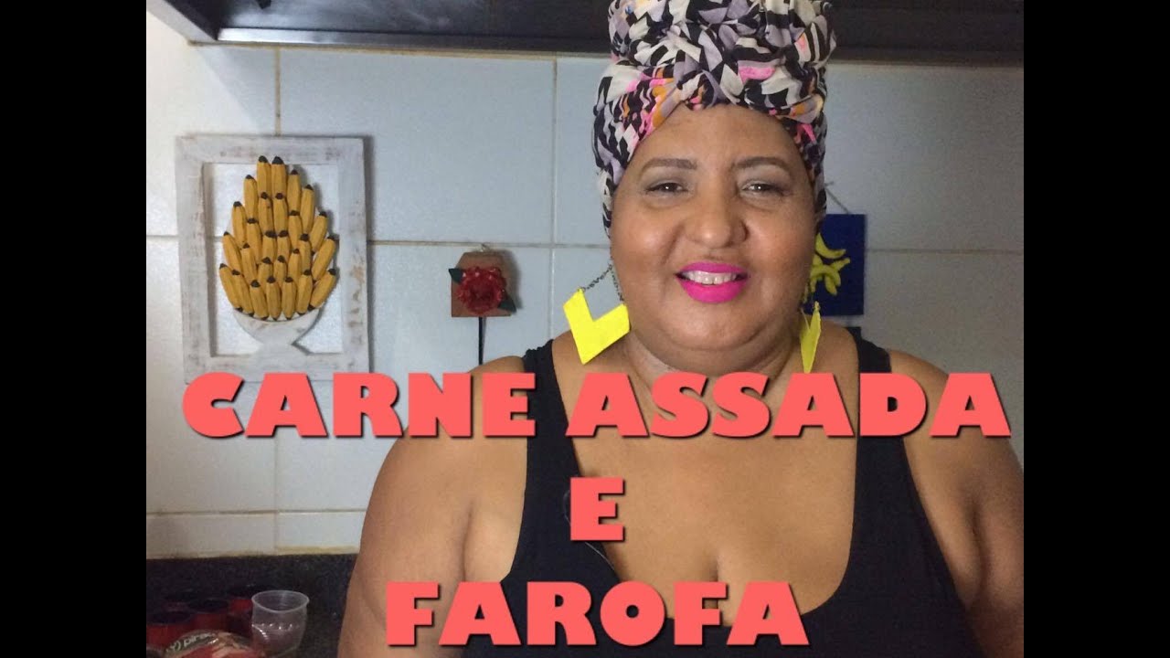 CARNE ASSADA DE BOI E PORCO COM FAROFA DE BANANA E CARNE SECA - MUSA DAS PANELAS