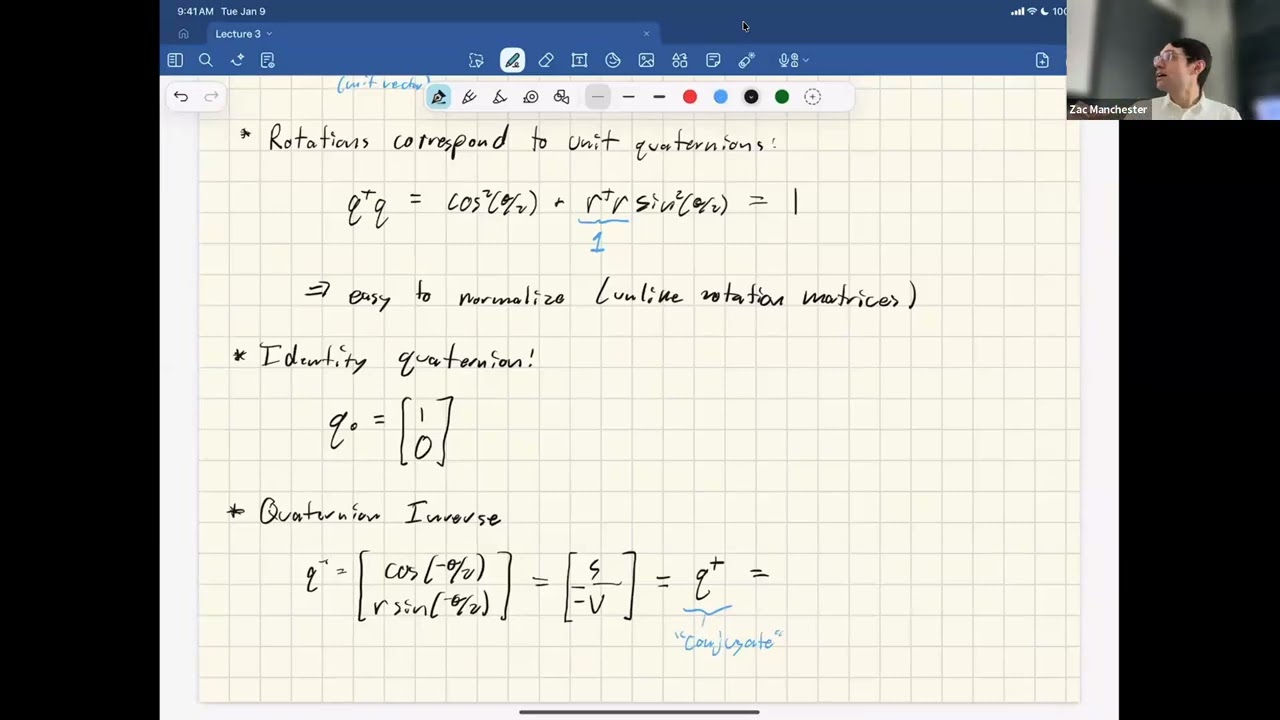 Spacecraft ADCS (MIT 16.S897) 2026 Lecture 3: Quaternions Pt. 2 + Rigid Body Intro