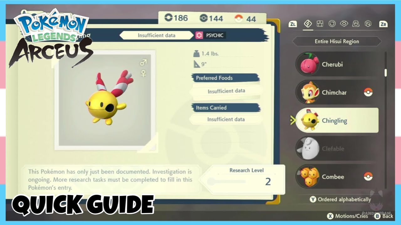 Where To Catch Chingling *Alabaster Icelands* In Pokemon Legends Arceus | Location Quick Guide