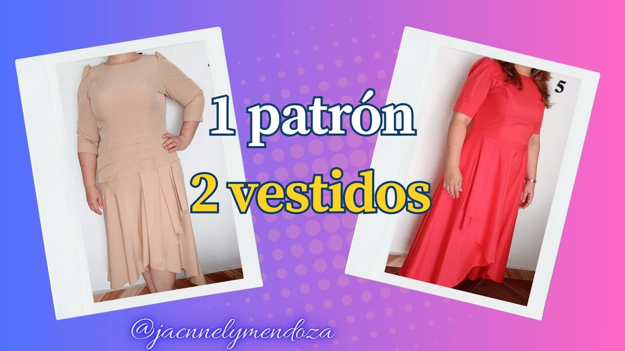 Un Patrón… ¡Dos Vestidos! ✂️✨ Mis Transformaciones Favoritas