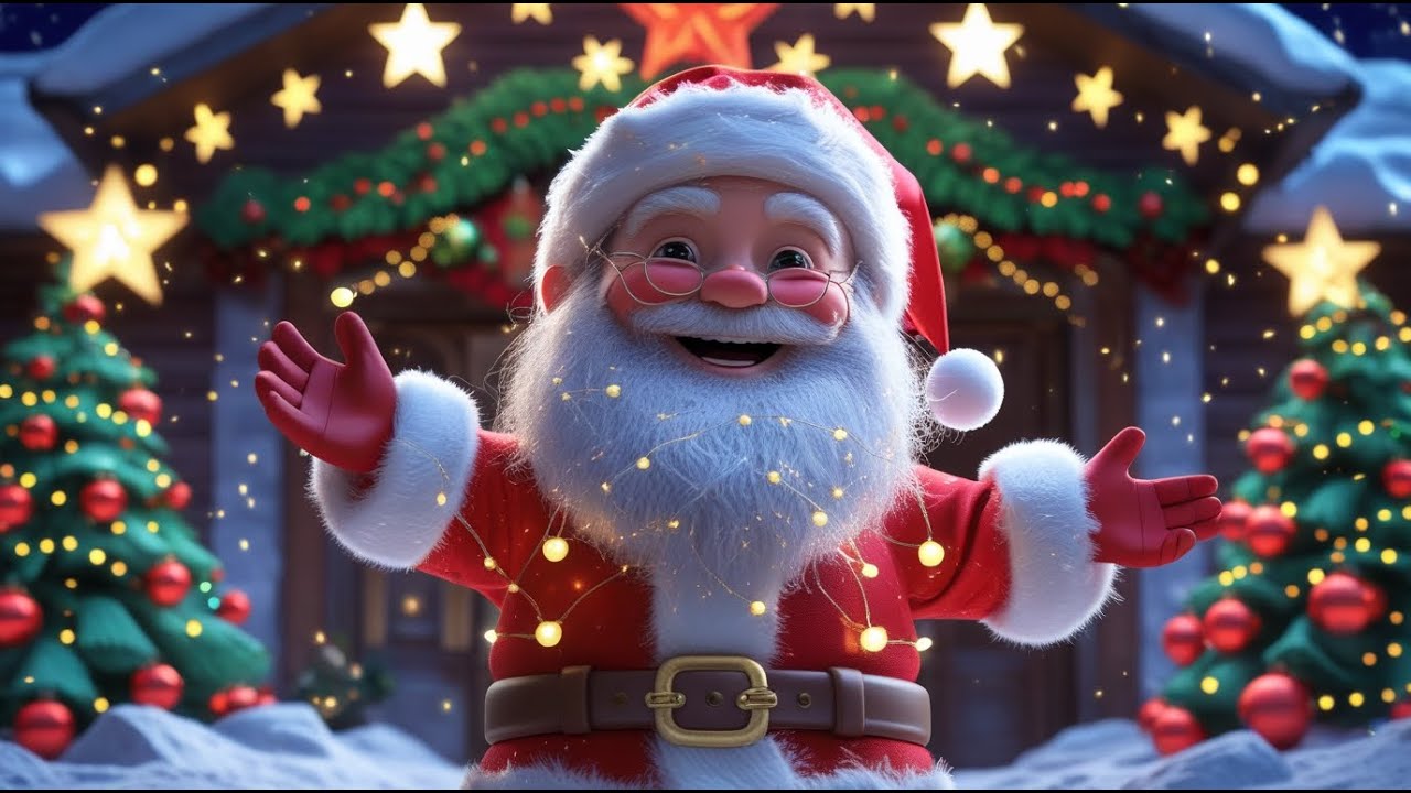 🎄 Santa’s Christmas Song for Kids | Fun & Colorful Christmas Poem 🎅✨ | Kids Christmas Music