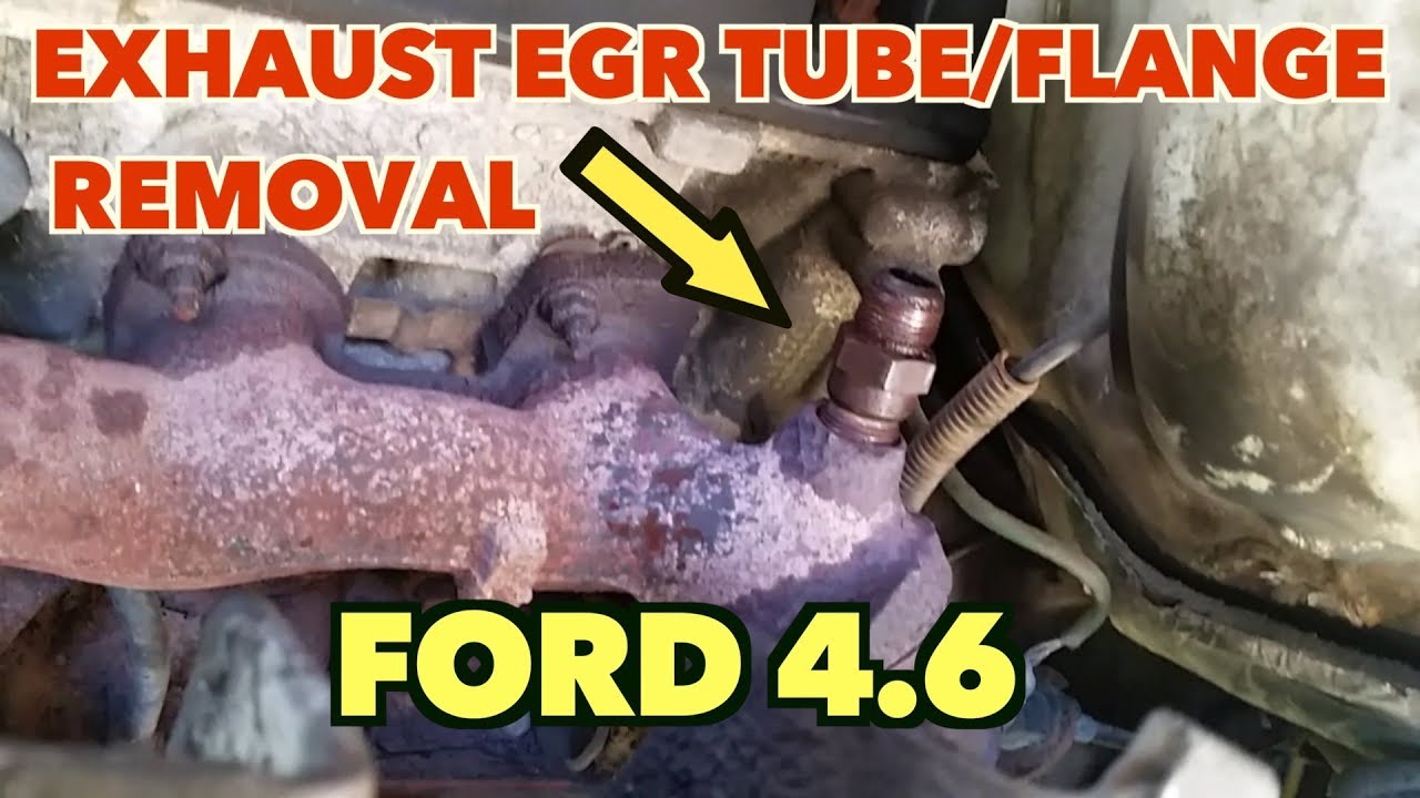Manifold EGR tube and Flange Nut removal. 4.6 Ford.