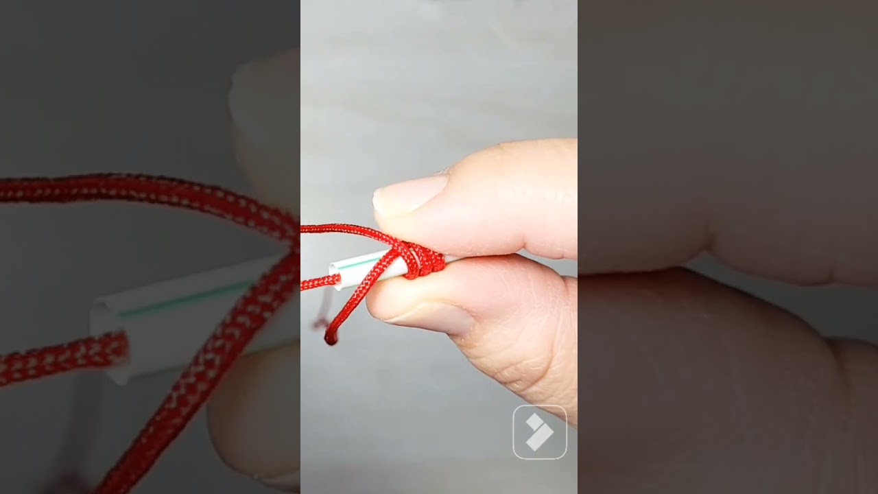 How to make a perfect barrel knot with a straw! #easyknot #diy #tutorial #howto