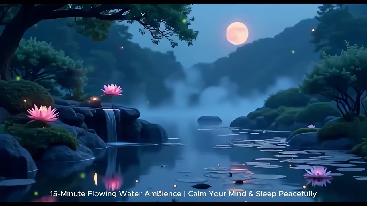 15-Minute Flowing Water Ambience | Calm Your Mind & Sleep Peacefully #insomniarelief  #insomnia