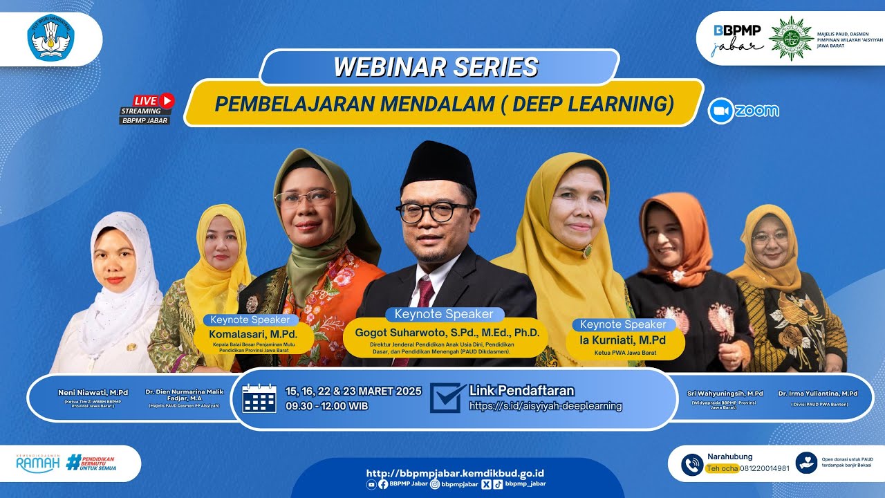 Webinar Series Pembelajaran Mendalam (Deep Learning) | BBPMP Jabar