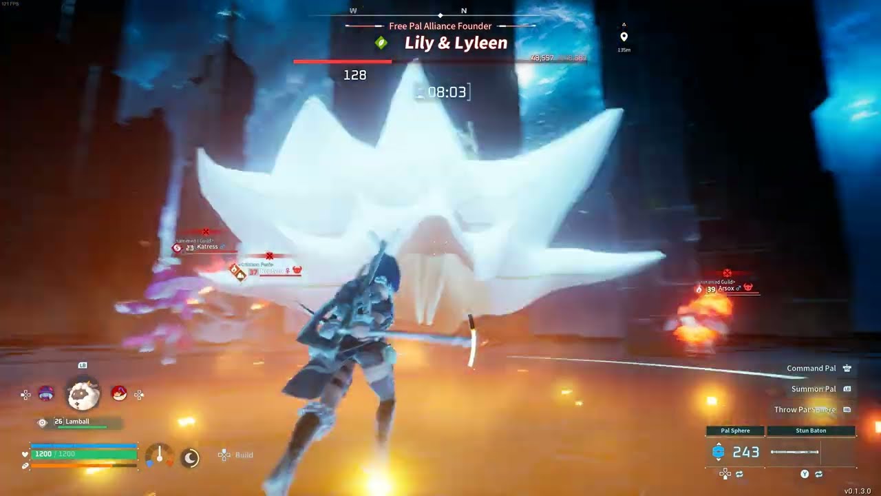 Palworld - Tower 2 boss fight round 2 (Lily & Lyleen)