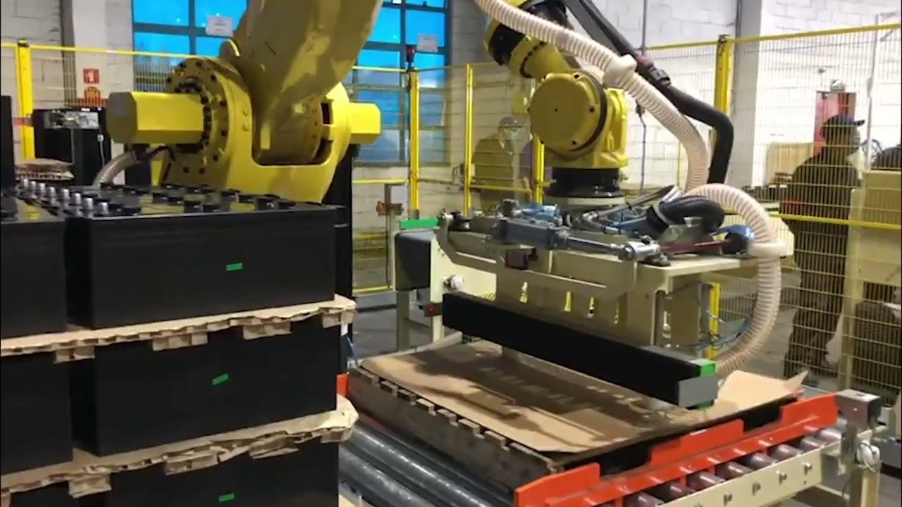 Depalletizing empty batteries