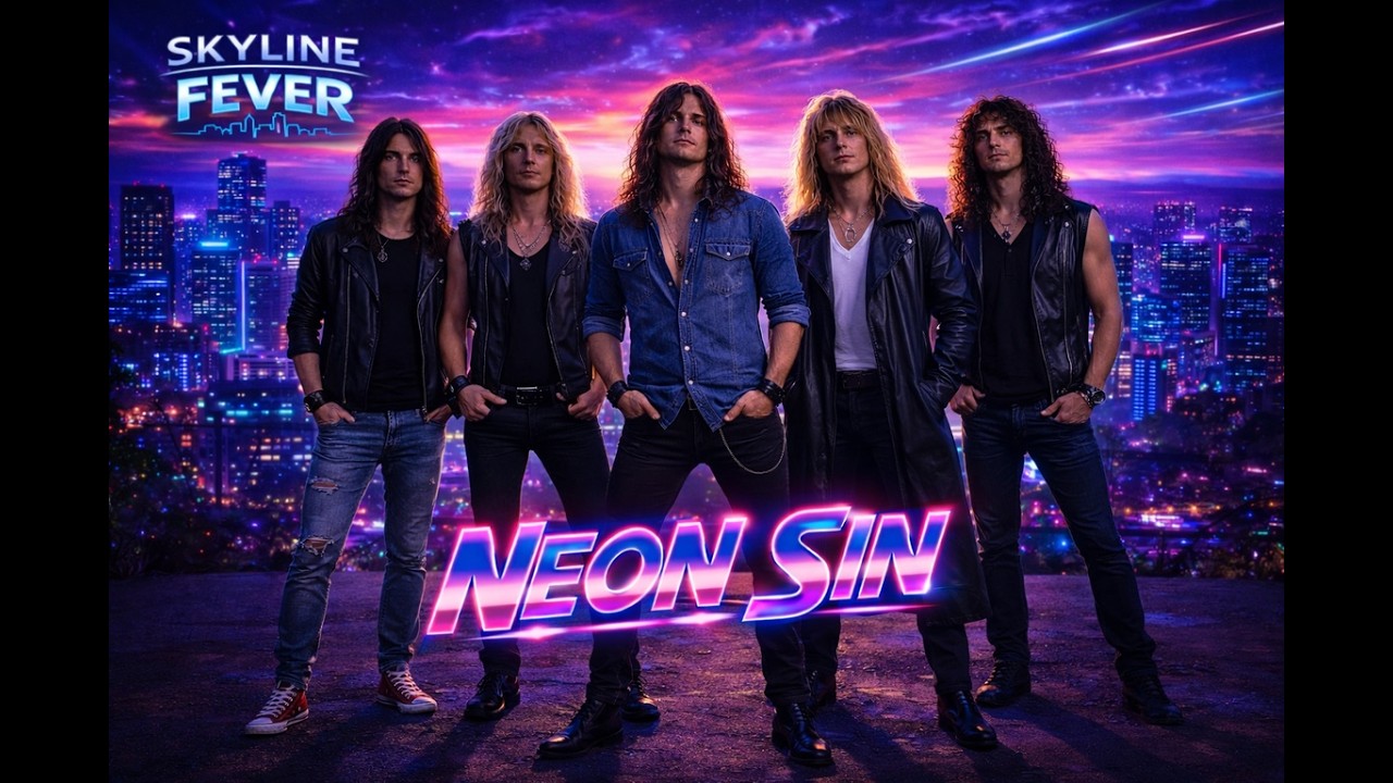 Neon Sin  | Skyline Fever (Official Video) | 80s Glam Hard Rock