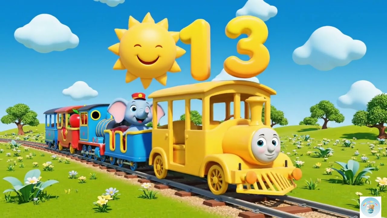 Rang Birangi Train 🌈 | Learning Colors, Numbers & Animals | Nanha Universe Hindi Rhymes for kid's 