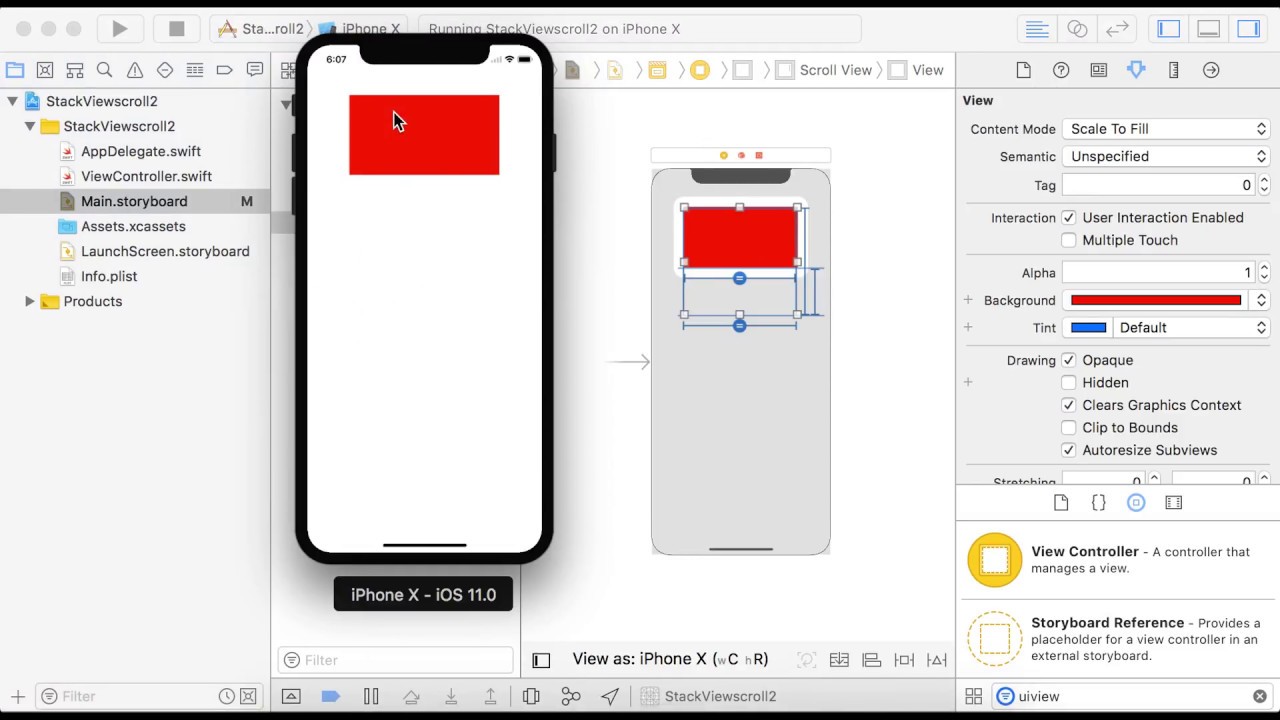 Scroll StackViews using only Storyboard in Xcode