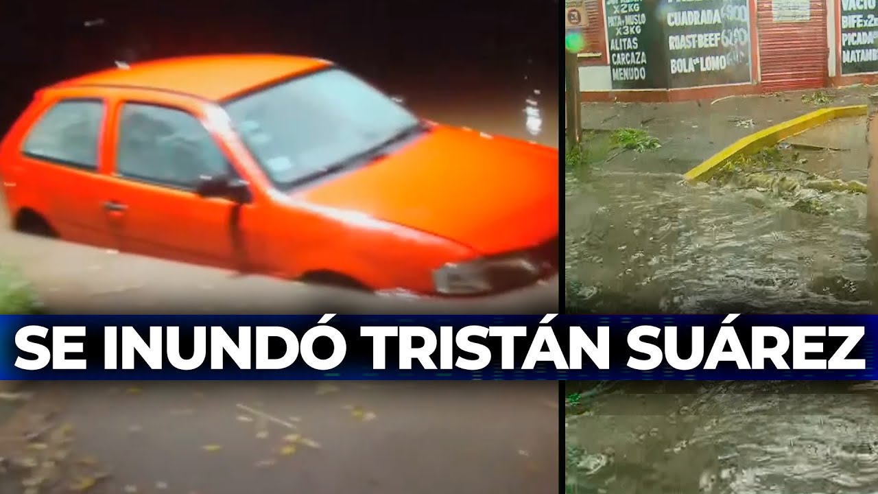 INUNDACIÓN EN TRISTÁN SUÁREZ: calles annegadas, autos estancados y los reclamos de los vecinos