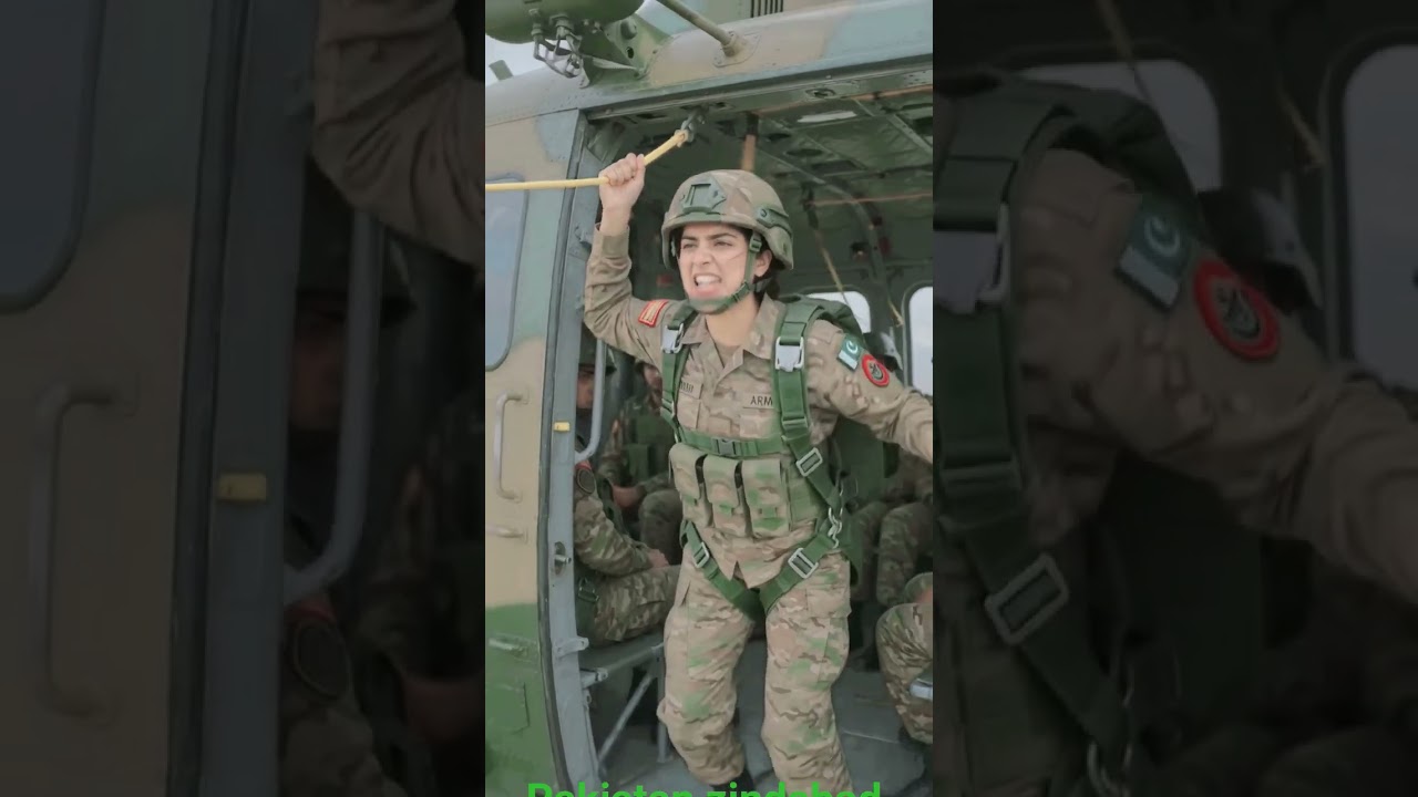 Pakistan  girls jump  from helicopters #army #gangster #pakarmyzindabad