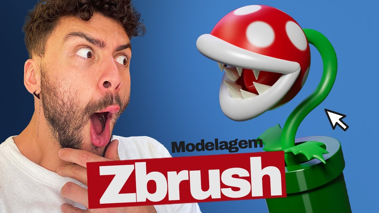 Modelagem 3D da Planta do SUPER MARIO no Zbrush