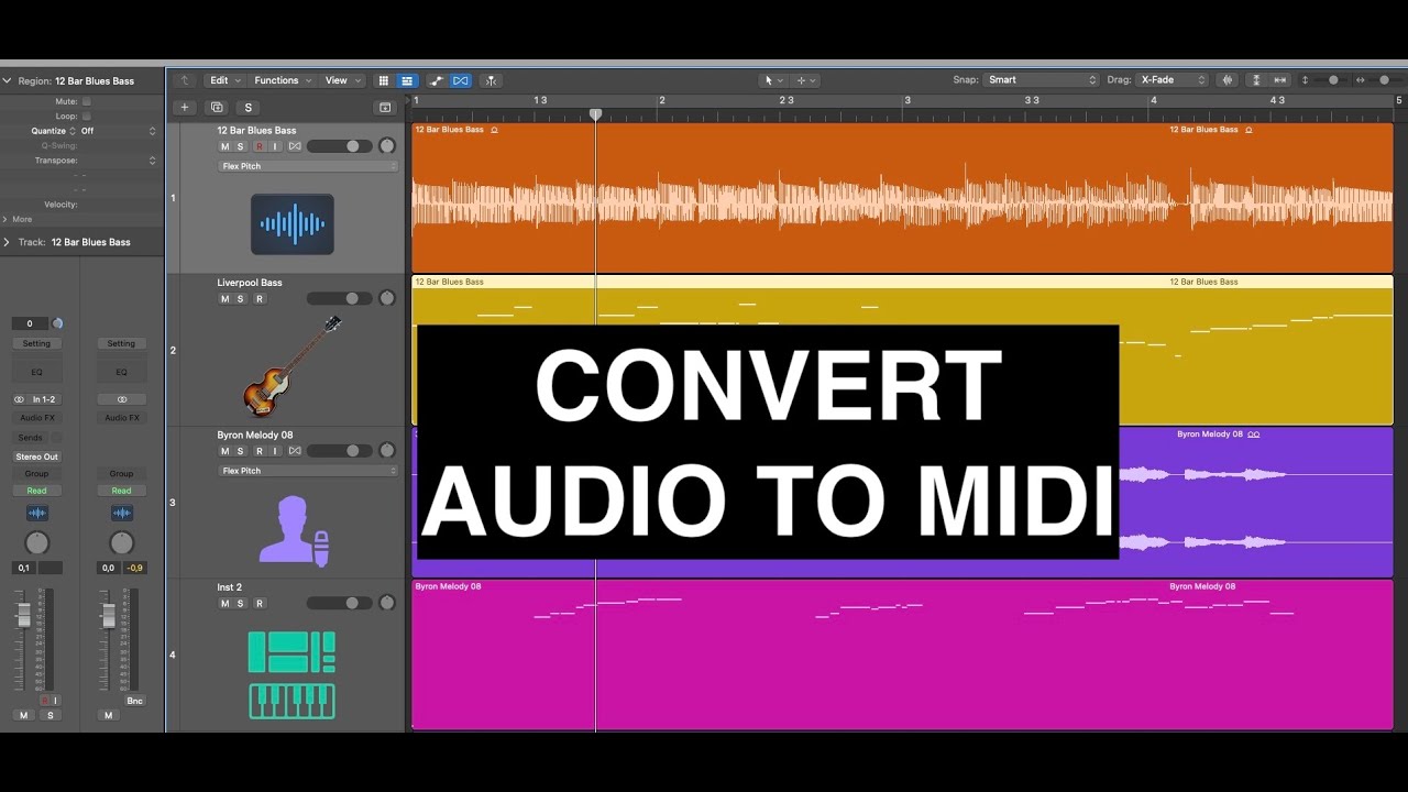 LOGIC PRO - CONVERT AUDIO TO MIDI