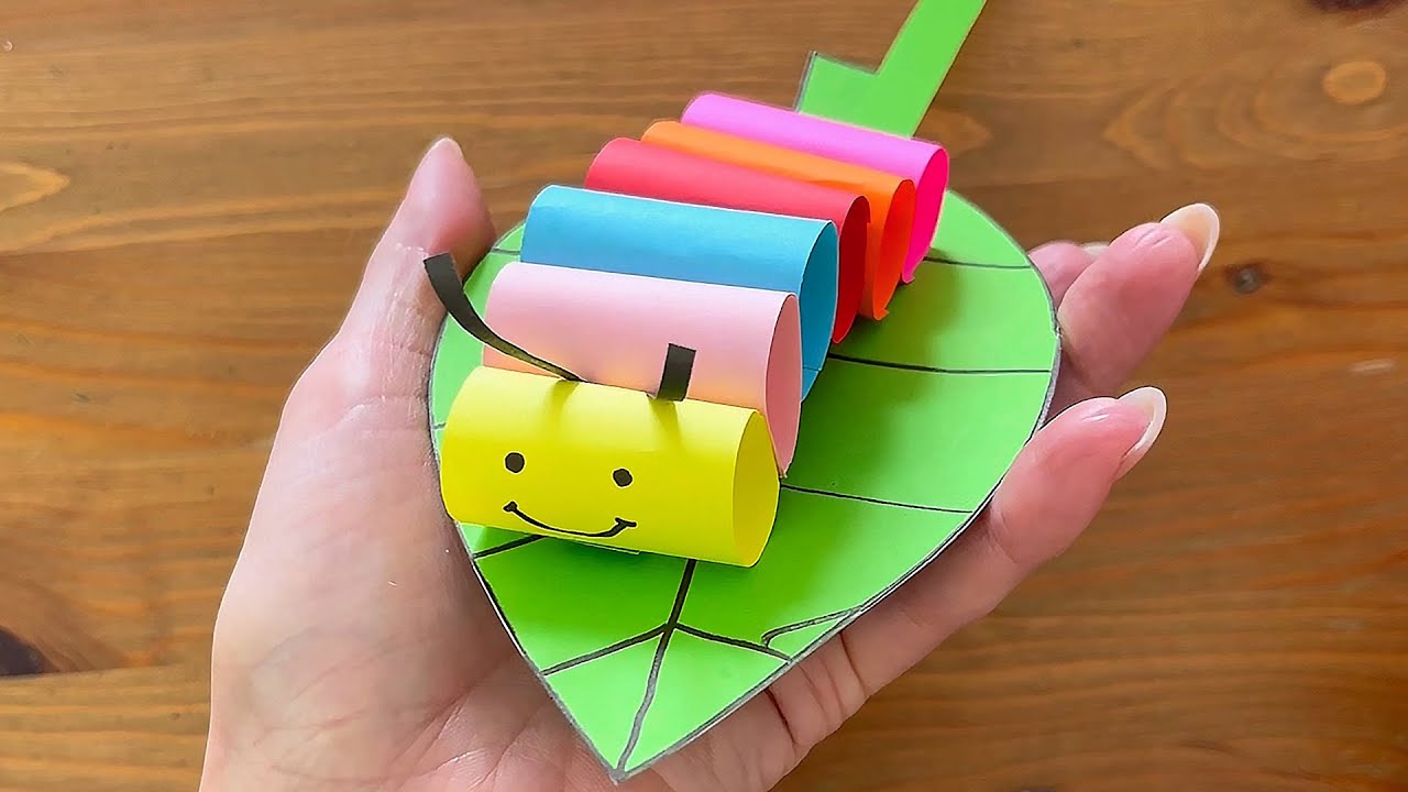 Cute Paper Bugs - Сrafts for toddlers, Nursery Craft Ideas, Moving Paper Toy #papercraftforschool
