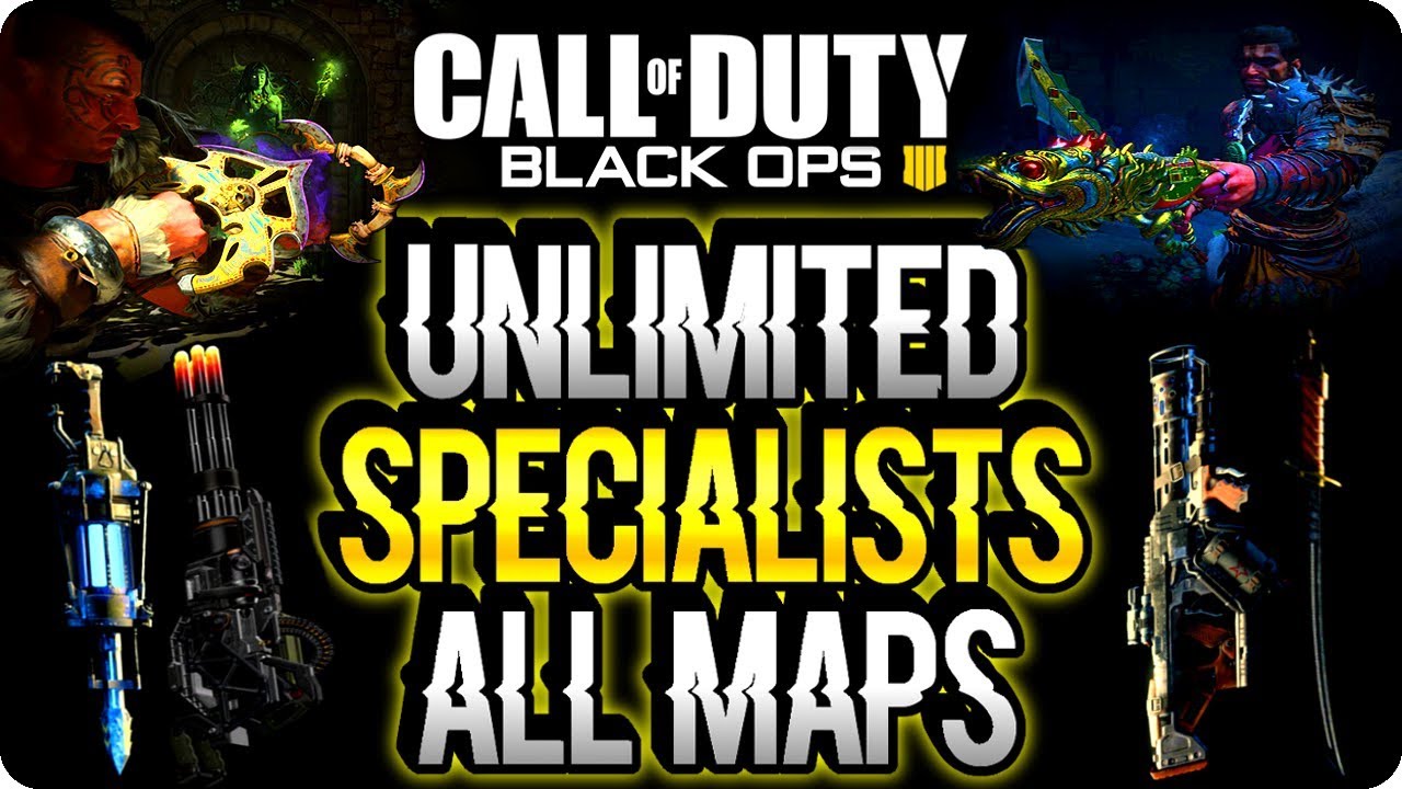 BO4 Zombie Glitches: All Unlimited Specialists Glitch Solo All Maps 1.18 Patch - Black Ops 4 Glitch