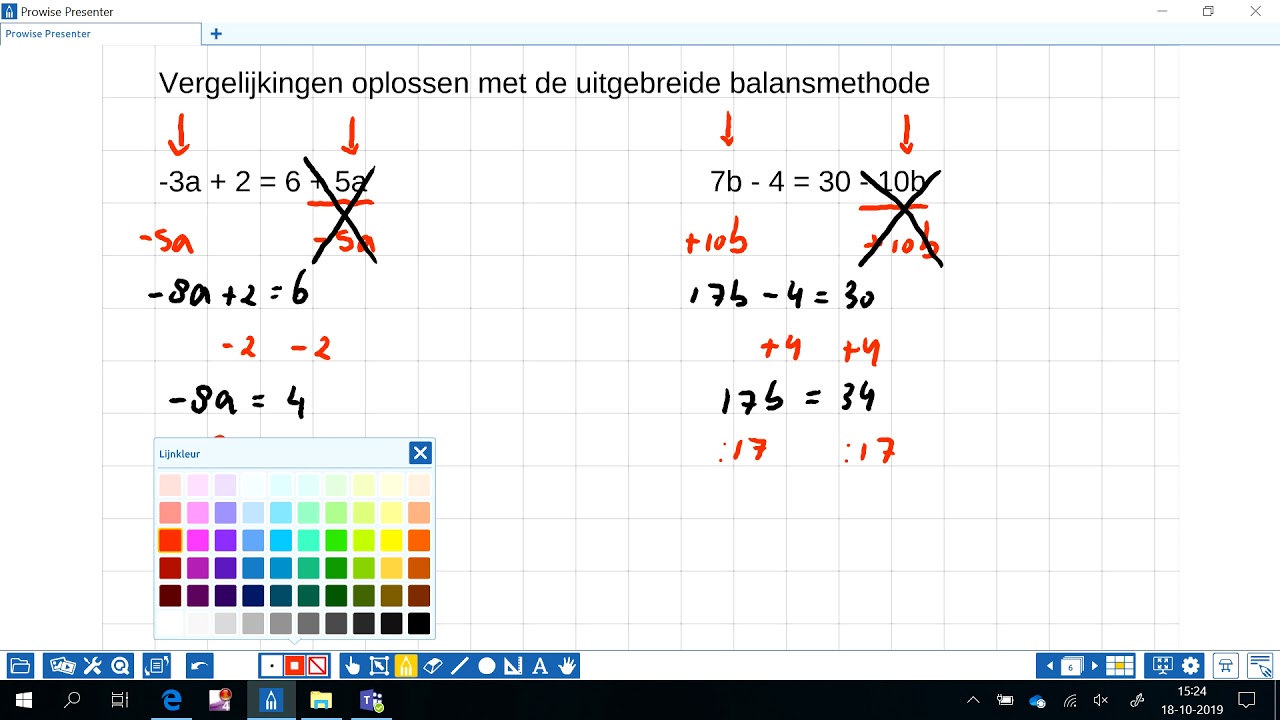 oplossen met de uitgebreide balansmethode