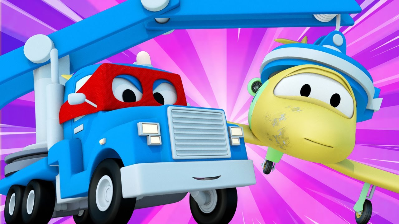 Lastwagen Zeichentrickfilme f&uuml;r Kinder -  Der Magnetkran Lastwagen - Super Truck in Autopolis