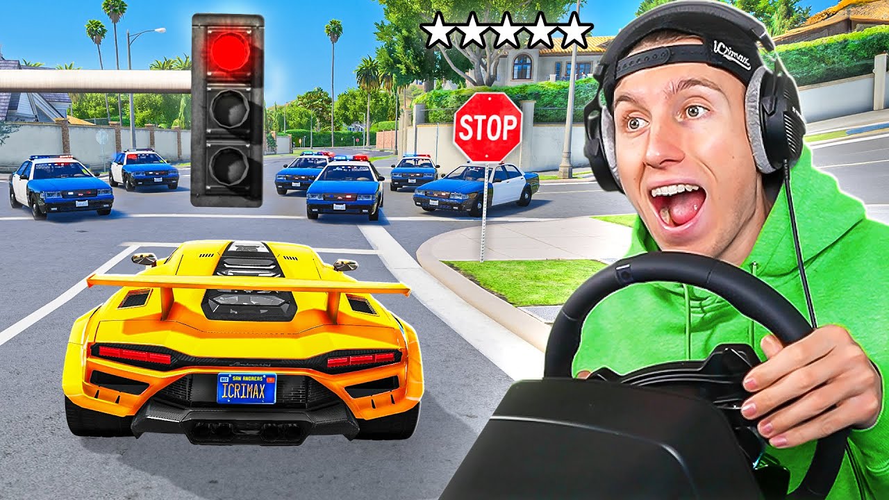 24 STUNDEN keine REGELN BRECHEN in GTA 5! (mit Lenkrad)