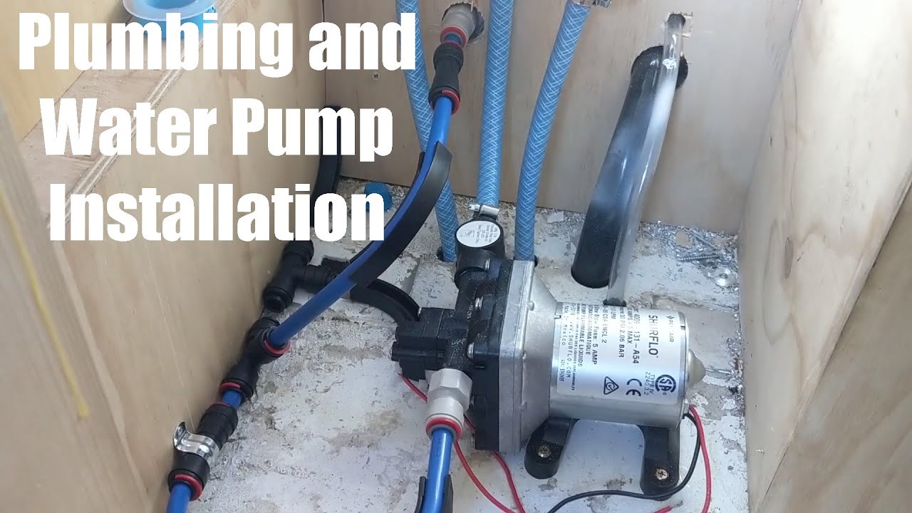 Toyota Coaster School Bus Conversion - Plumbing and Shurflo Water Pump Installation