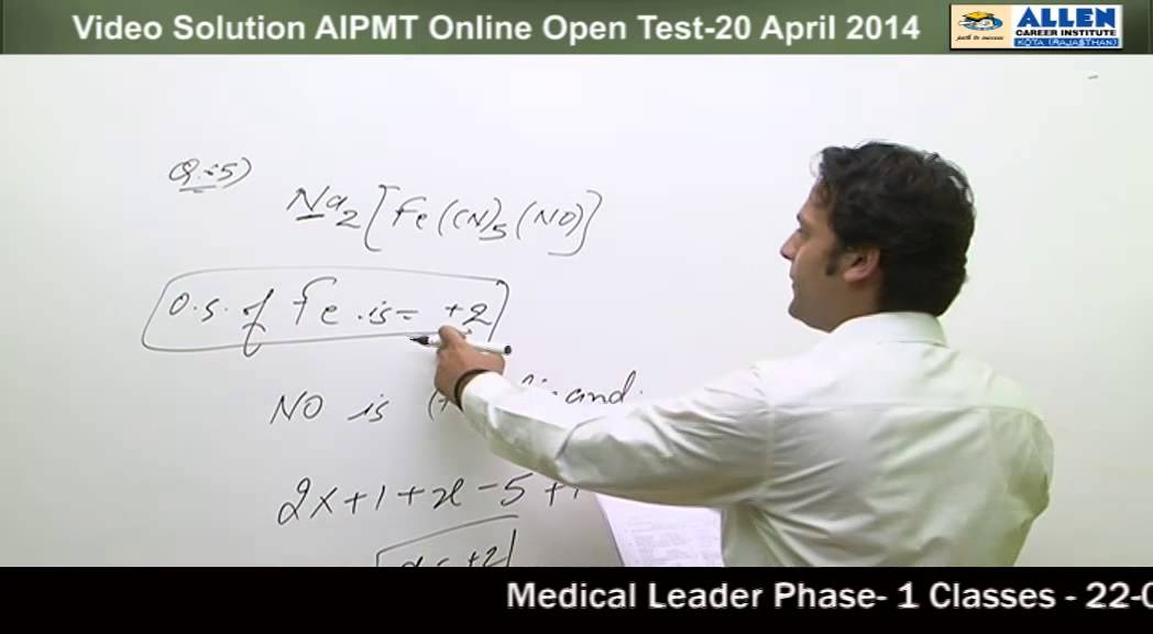 AIPMT -2014 All India Online Open Test Solutions- Chemistry  55,60,65 70