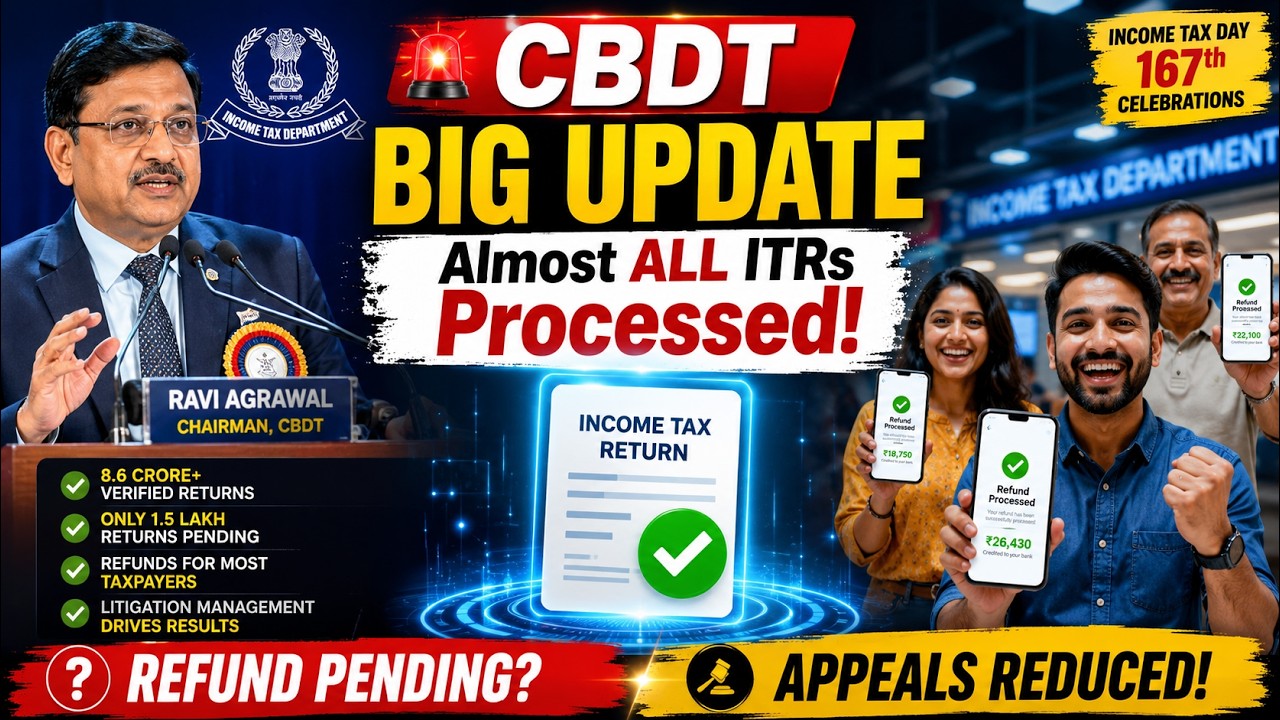 🚨 ВАЖНЫЕ НОВОСТИ ОТ CBDT! Почти все налоговые декларации обработаны | Число налоговых апелляций р...