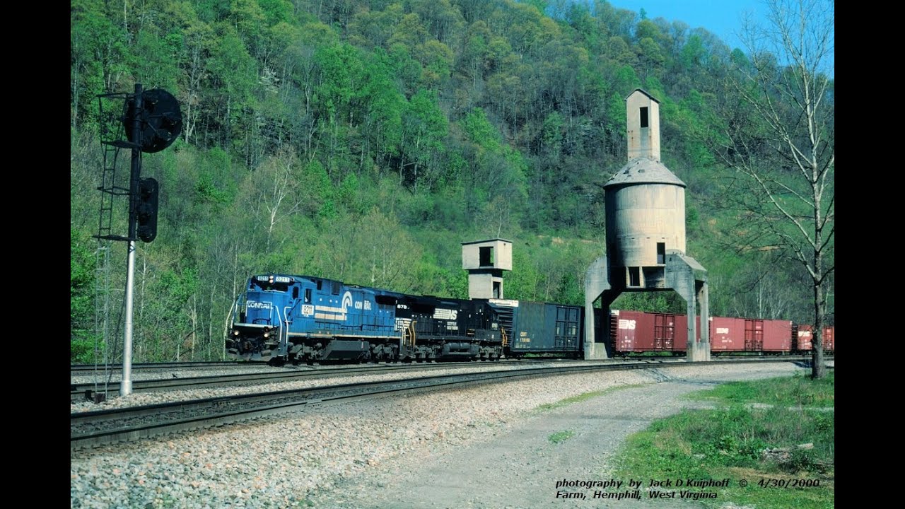 Heavy Mountain Railroading, on NS Pocahontas Division, April 2000