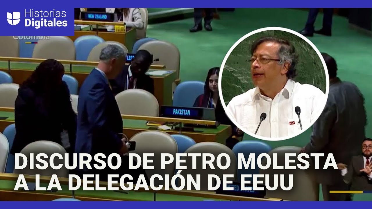 El discurso de Petro por el que la delegaci&oacute;n de EEUU abandon&oacute; la Asamblea de la ONU