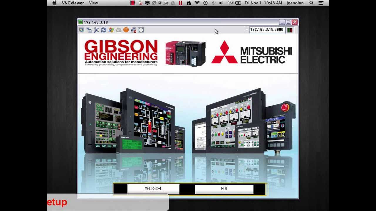 Mitsubishi HMI VNC Server Configuration