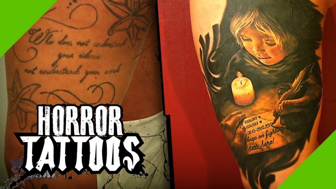 Emotionales Oberschenkel Tattoo: Cover Up extrem! | Essen (4/4) | Horror Tattoos | sixx