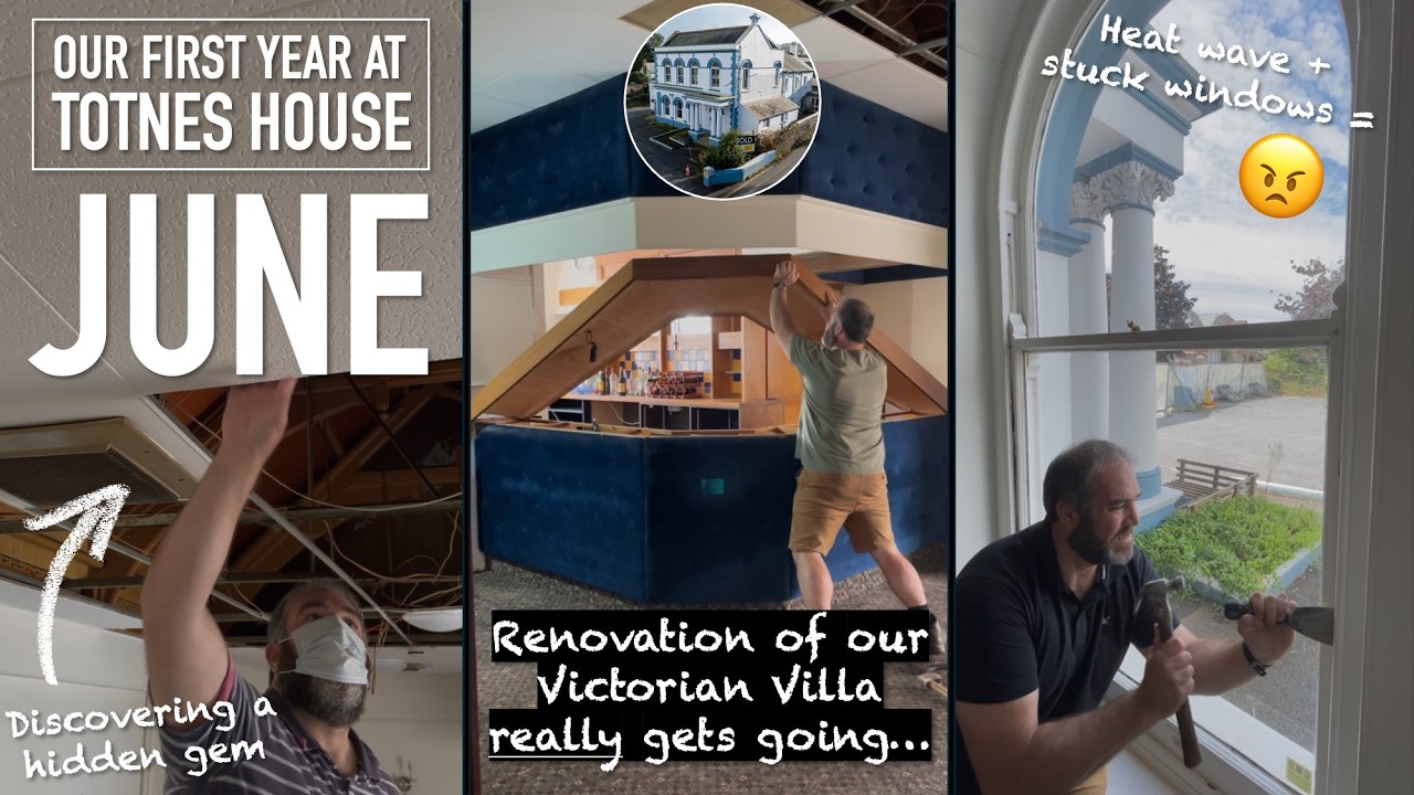 JUNE: Our first year at Totnes House, strip out begins