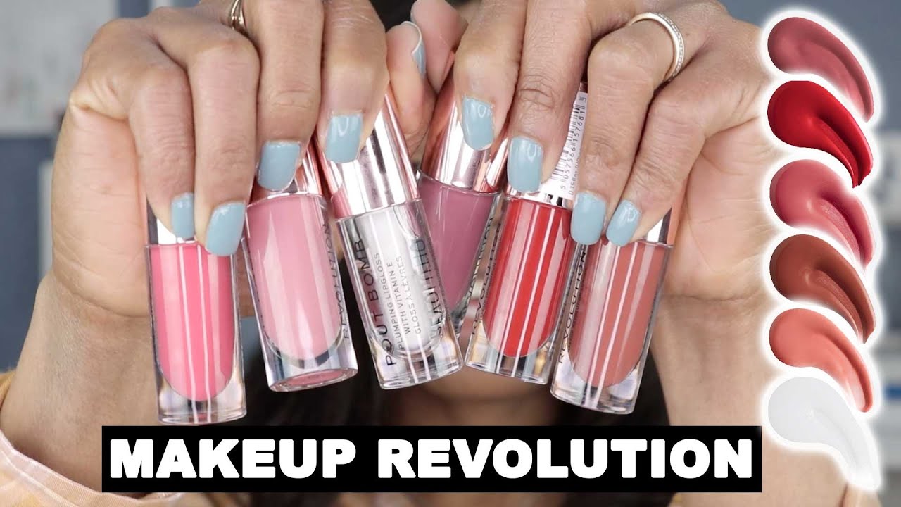 Makeup Revolution Pout Bomb Lip Gloss Swatches and Review | PuckerUpBabe