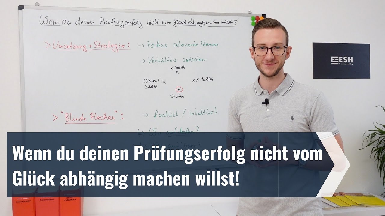 Wenn du deinen Pr&uuml;fungserfolg nicht vom Gl&uuml;ck abh&auml;ngig machen willst! - Steuerberaterpr&uuml;fung