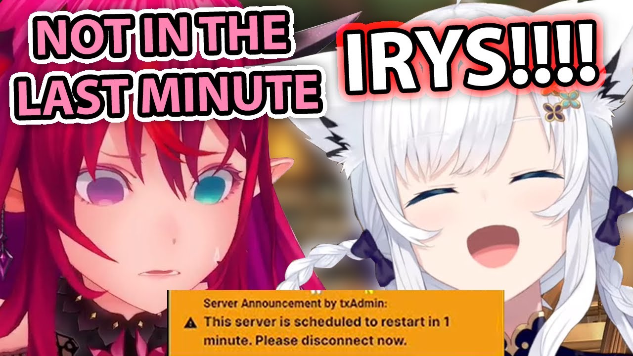 IRyS died just before the server closed, and FBK tried to save her
