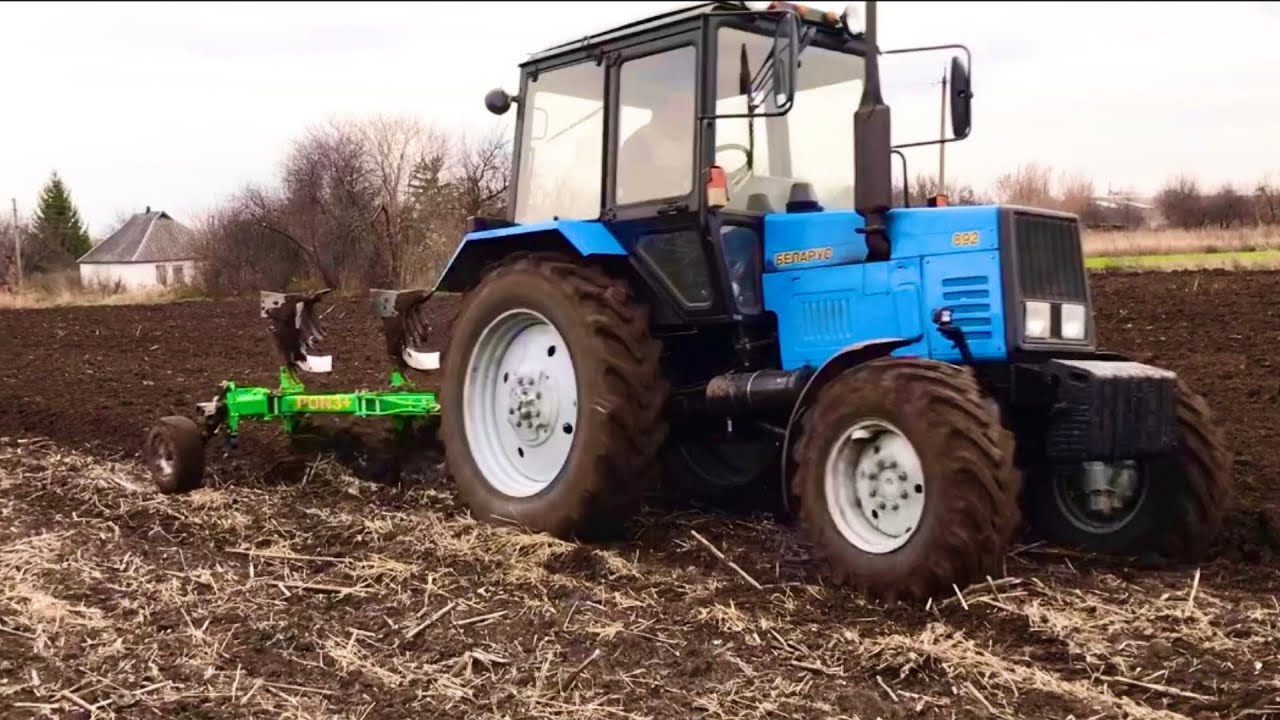 Оранка соняшника, Велес Агро Український lemken, Мтз 892 в роботі , плн 3-35 в чермет