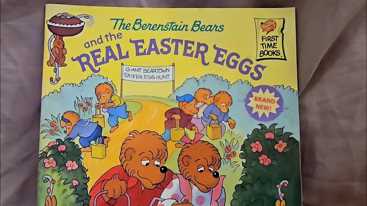 Reading the kids book The Berenstain Bears And The Real Easter Eggs