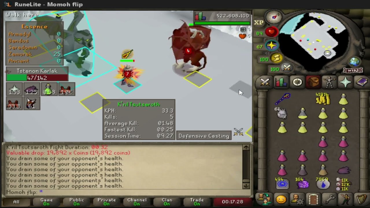 OSRS Tumeken's Shadow K'ril Tsutsaroth(Zamorak) On task(30+ kph)