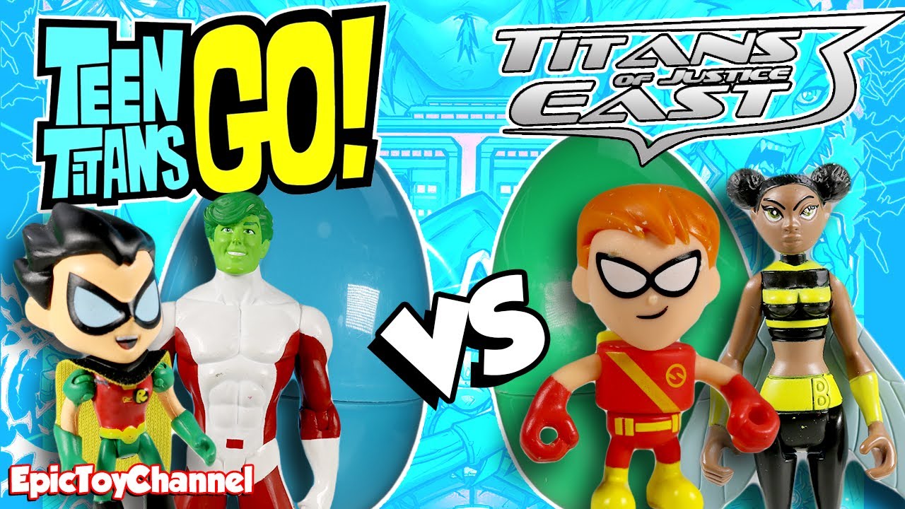 Teen Titans Go Toys & Teen Titans VS Teen Titans East SURPRISE TOYS Robin Cyborg Raven Teen Titans